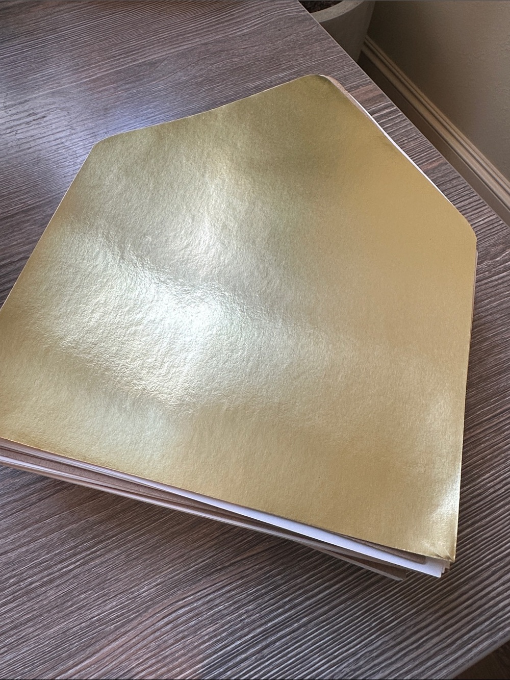A7 Size 200 Metallic Gold Envelope Liners